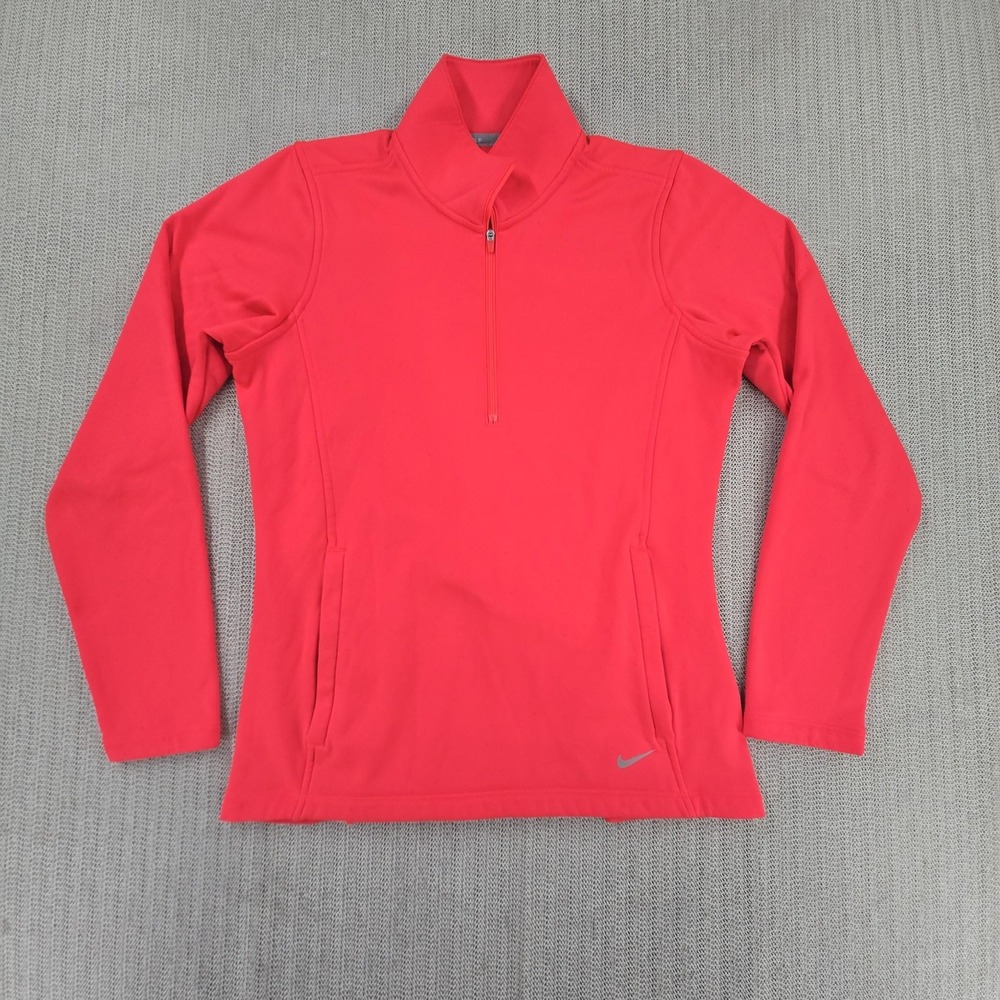 Nike Jacket Womens Medium Pink Golf Tour Performance 1/4 Zip Fleece 619967-603